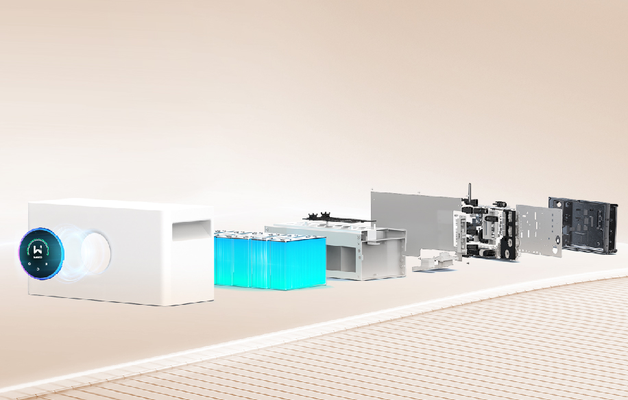 GoodWe ESA-Athena Balkonspeicher mit internen Sicherheits- und Systemkomponenten